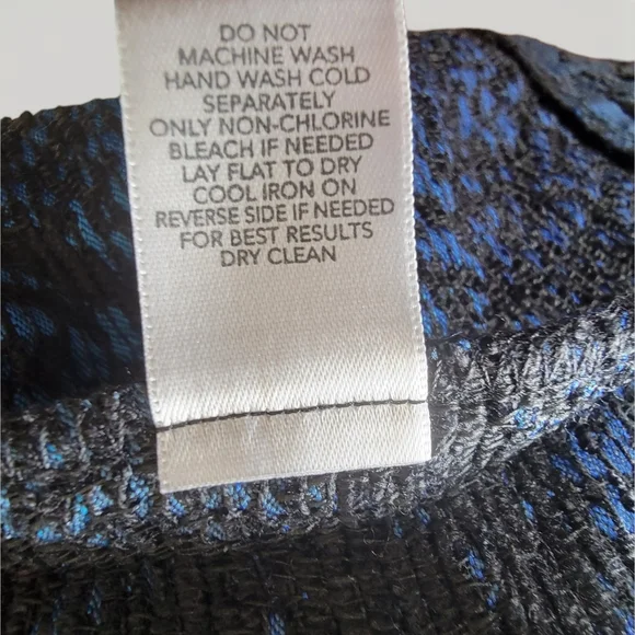 Christopher & Banks Blue Brocade Tapestry Zip Jacket XL - Picture 6 of 6